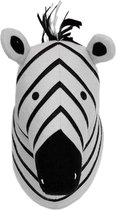 Prénatal muurkop zebra - Muurdecoratie - Voor Kinderkamer / Babykamer - Wit