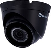 Zwarte IP bewakingscamera met 2MP en PoE 2.8mm lens