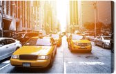 Schilderijkoning - Canvas Schilderij New York City Taxi 3D - 40 x 30 cm