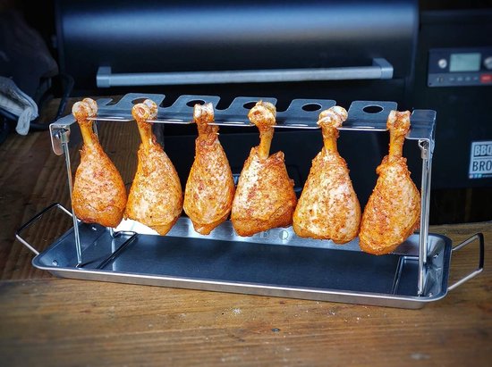 AMZBBQ® Premium Kippenpoothouder voor 12 poten - Robuuste