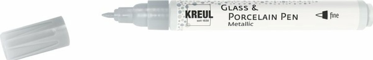 Kreul porseleinstift zilver 1-2 mm