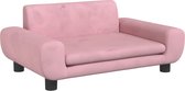 vidaXL-Hondenmand-70x45x33-cm-fluweel-roze