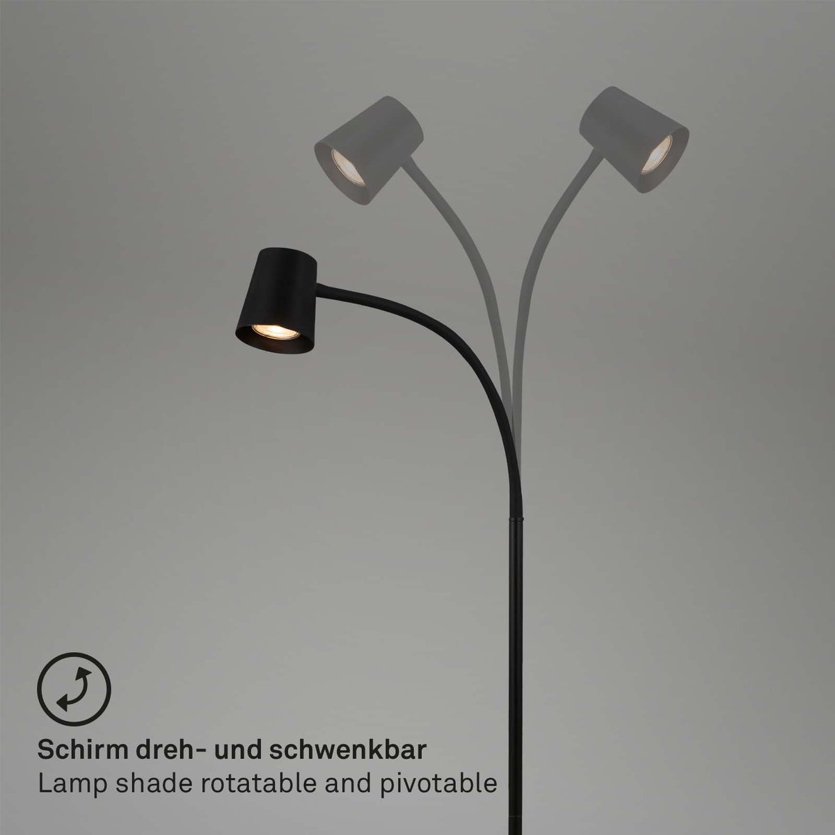 BRILONER Skriva zwarte leeslamp met flexibele arm thumbnail 6