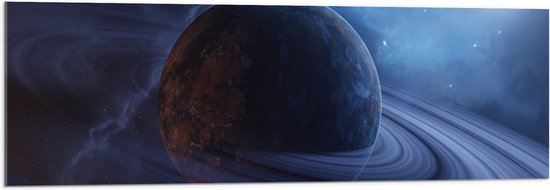 Acrylglas - Planeet - Rond - Kleuren - Ruimte - 120x40 cm Foto op Acrylglas (Wanddecoratie op Acrylaat)