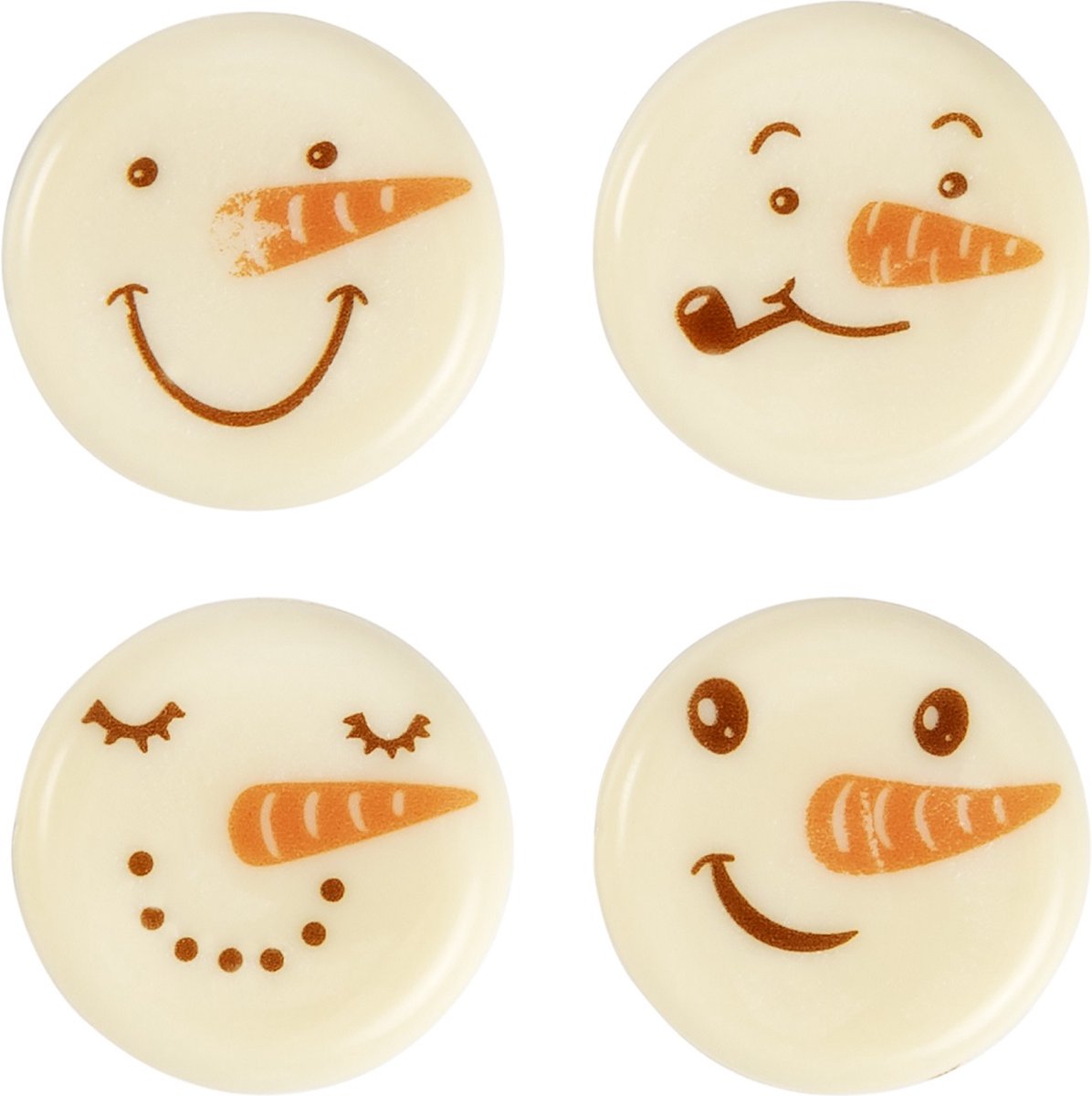 BrandNewCake Chocoladedecoratie Sneeuwpop Gezicht 96st
