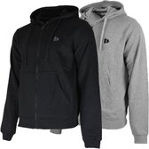 2-Pack Donnay - Sweatvest met capuchon (Bruce) - Sportvest - Heren - Black/Silver-marl (1013) - maat XL