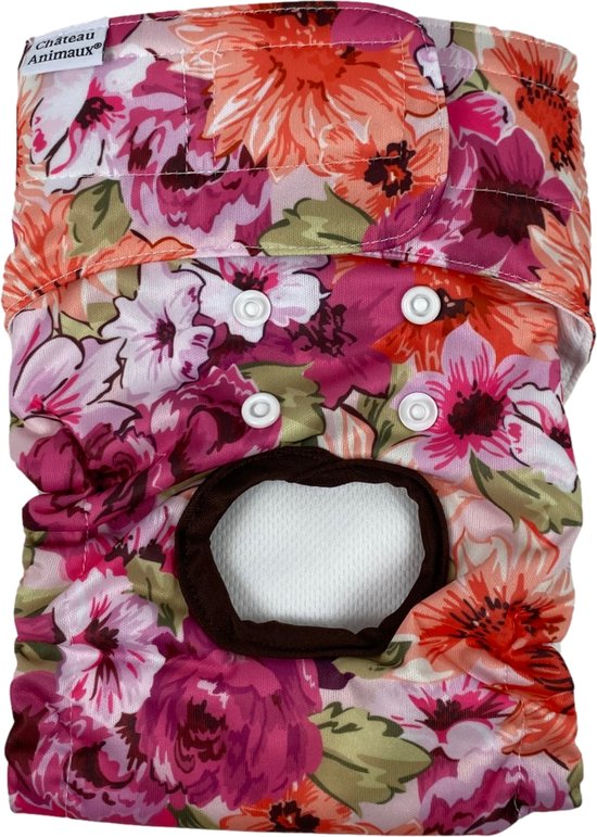 Château Animaux® Loopsheidbroekje Hond - XS - Hondenluier - Bloemen - Wasbaar