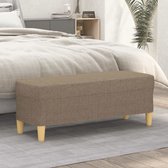 The Living Store Bank Zitbankje - 100x35x41 cm - Taupe
