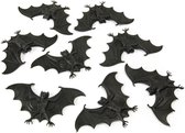 Rubies Nep vleermuizen 10 cm - zwart - 8x stuks - Horror/griezel thema decoratie dieren