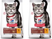 Voordeelpakket: Hill's Kattenvoer Science Plan Feline Hairball Indoor Chicken 2x 1.5kg