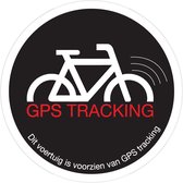 Fiets GPS Tracking Rond Sticker - Set van 3 Stickers - 5,3 x 5,3 cm