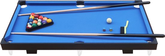 Table de billard Cougar Mini Portable Zwart/bleu – Poignée pratique – Incl.  des balles | bol
