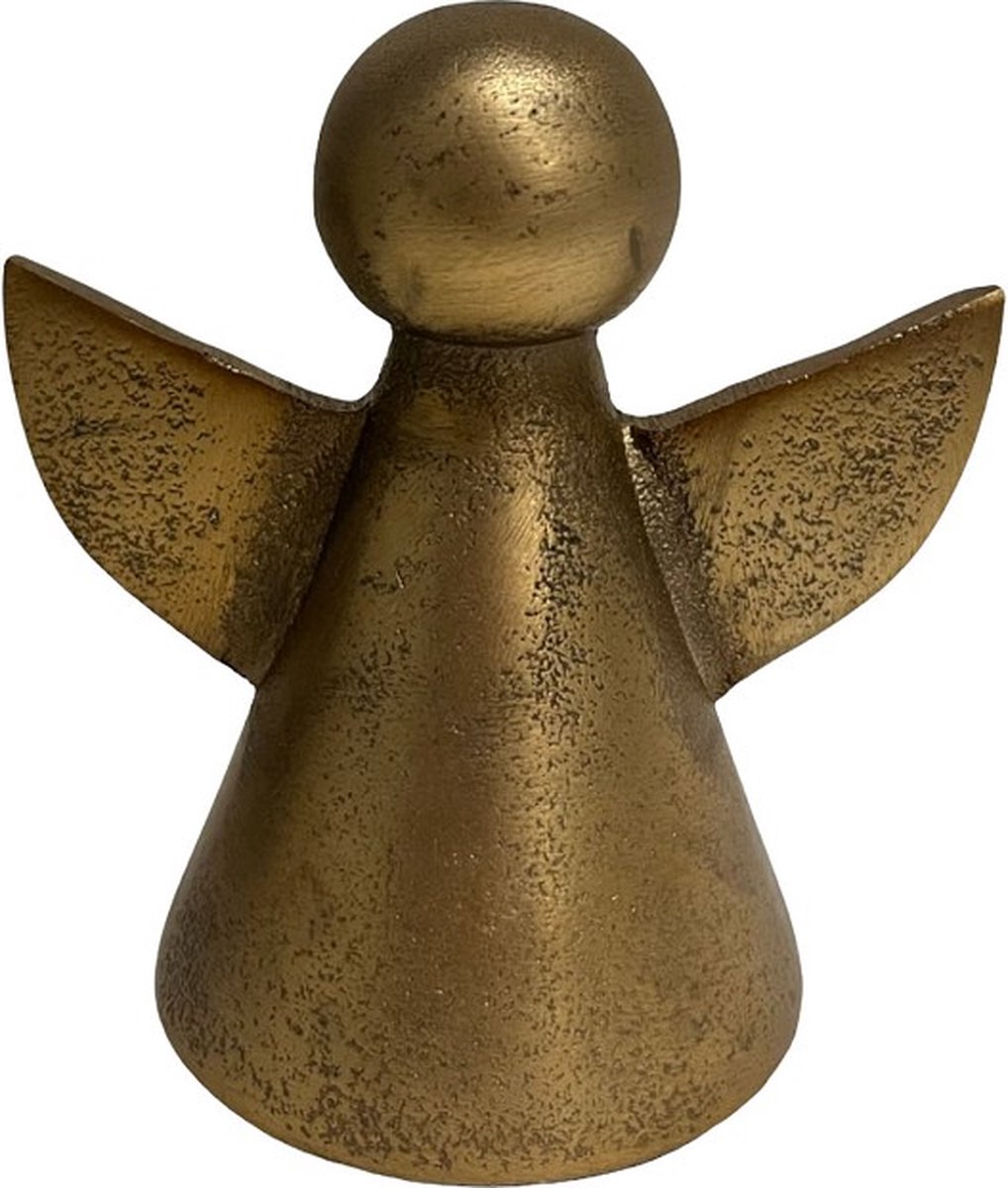 Home Society - Deco engel - Gaby - Metaal - Maat S - Goud - 8 x 7 x 5 cm