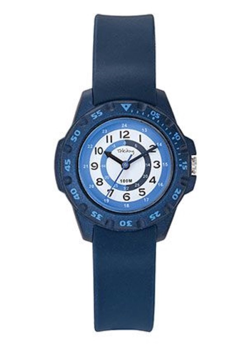 Tekday-Kinder horloge-34MM-Blauw-Waterdicht-Analoog