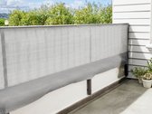LIVARNO Balkonscherm Grijs 600 x 75 cm - Extra Privacy Balkondoek, balkon omheining - HDPE Weer- en UV-bestendig