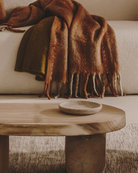 Kave Home - Madlena-dessertbord van beige travertijn