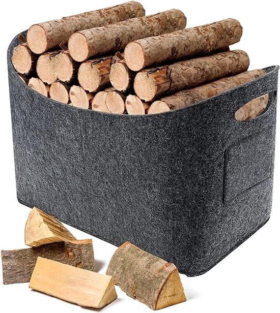 Sac à bois de chauffage en feutre panier à bois XL panier à bois