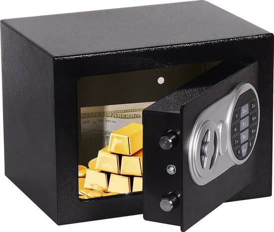 Fichero Elektronische Kluis - Safe - Kluisje met Cijferslot en Sleutel