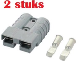 Anderson Plug Connector 10AWG - 50A/600V - Verzilverd