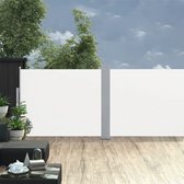 The Living Store Zijluifel - Grote zijluifel - 140 x (0-1000) cm - Automatische terugrol - UV-bestendig - Polyester met PU-coating - Incl - bevestigingsaccessoires - Crème kleur