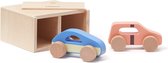 Kids Concept speelgoed auto's set van twee met dubbele garage - Aiden