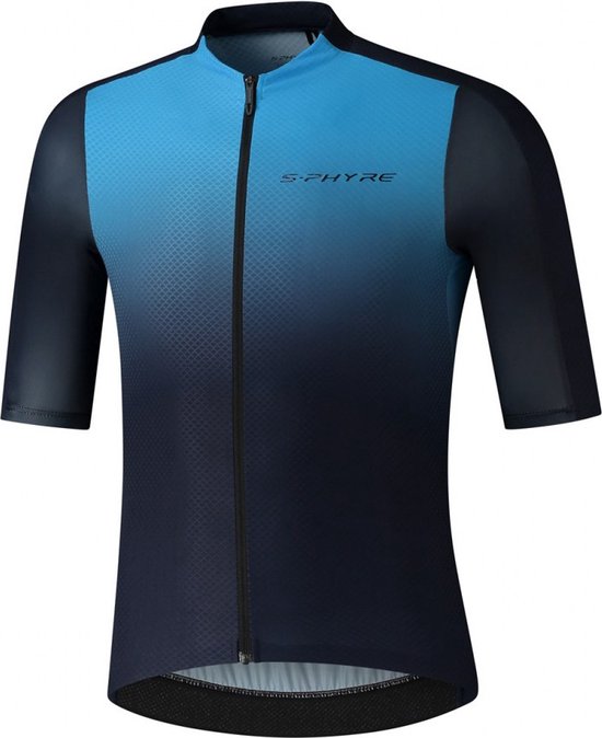 Shimano S-PHYRE Maillot de Cyclisme Manches Courtes Flash Blauw-XL