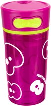 FruitFriends Push & Drink Drinkbeker - 300 ml - Paars - Antilek - Isolerend - Drinkfles voor kinderen