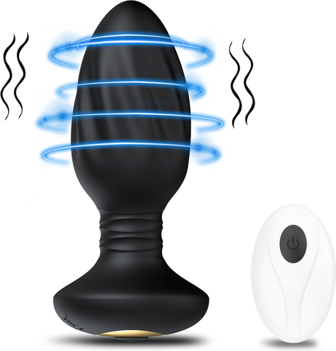 BLUSSERS Elektrisch Buttplug met 10 Vibratie Standen- Vibrator voor Vrouwen en Mannen - Zwart