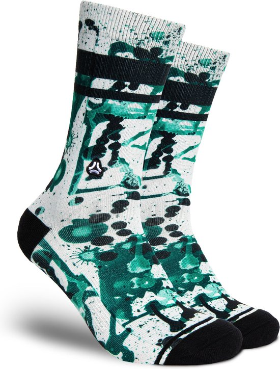 FLINCK Sportsokken - Green Glow - Maat 45-48 - Unisex - Heren Sokken - Dames Sokken - Naadloze sokken - Crossfit Sokken - Hardloop Sokken - Fitness Sokken - Fietssokken
