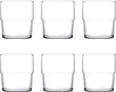 Pasabahce - Cocktailglazen - Whiskey glazen - Set van 6 - Hill, 300 ml