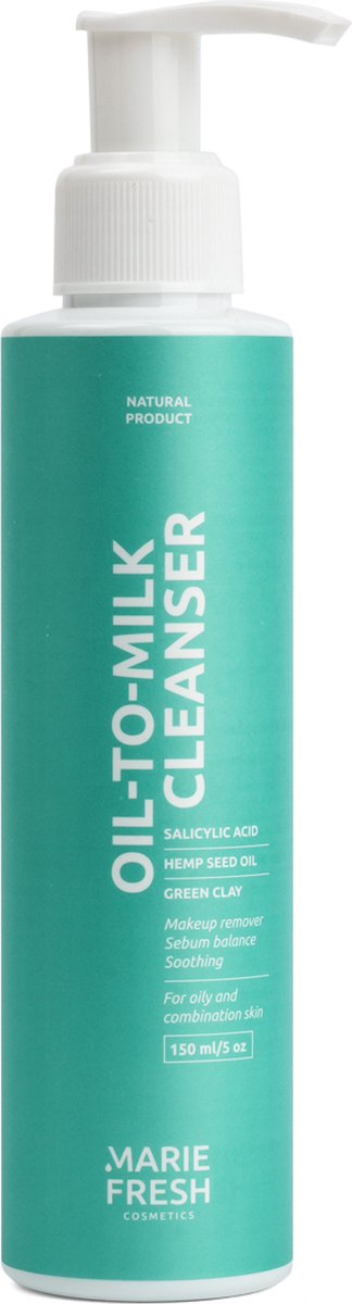 Goedkoopste Marie Fresh Cosmetics Oil to milk cleanser - Gecombineerde & Vette Huid - Huidverzorging Skincare - Reinigingsolie - oil cleanser - cleansing milk - Make up remover - Cleansing oil - Cleanser face - Gezichtsreiniger 150ml