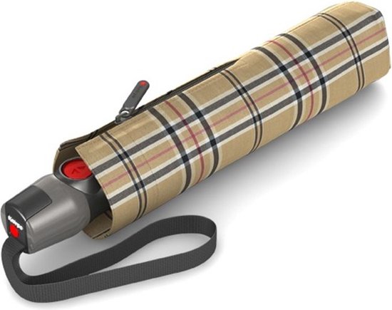 Knirps Parapluie T.200 Medium Duomatic Check Beige