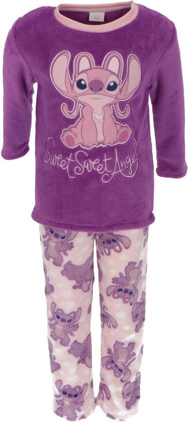 Lilo & Stitch Coral-pyjama polaire - Costume maison - Enfants - Violet - Taille 110/116