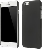 Shop4 - Geschikt voor iPhone 6 - Back Case Hoesje Hard Zwart