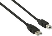 USB-A naar USB-B kabel - USB2.0 - tot 2A / zwart - 1 meter