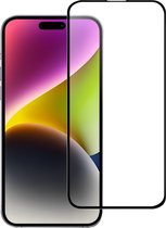 LuxeBass full glass screenprotector voor iPhone 15 Plus | gehard glas | valbescherming tot 1m | krasbestendig | volledige dekking