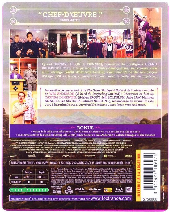 The Grand Budapest Hotel [Blu-Ray]