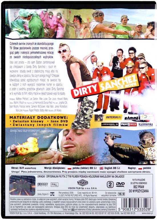Dirty Sanchéz The Movie - DVD gebaseerd op MTV Europe serie | bol