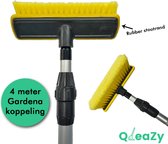 Brosse de lavage avec manche télescopique 4 mètres et connexion GARDENA /  brosse de