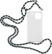 Shop4 - Geschikt voor iPhone 13 mini Hoesje - Zachte Back Case TPU Siliconen met Koord Camouflage Groen