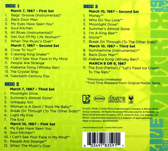 The Doors: Live At The Matrix [3CD]