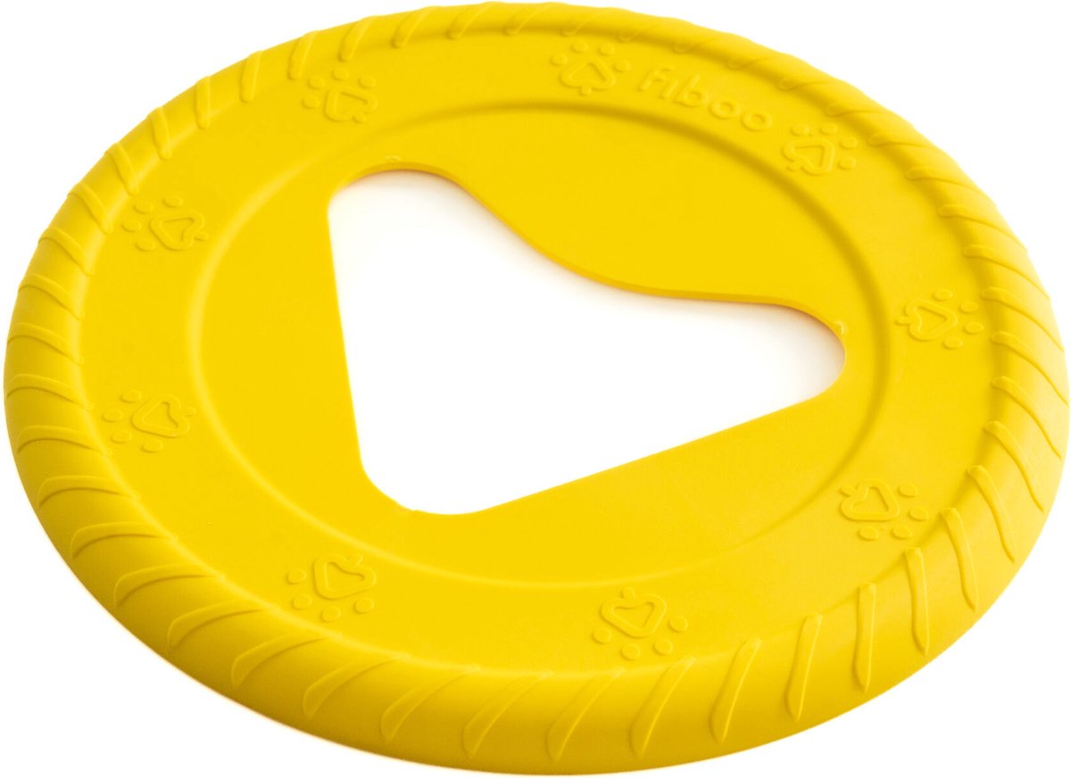 FIBOO - Frisboo - Hondenspeelgoed - Drijvende Frisbee - Geel - 25 cm