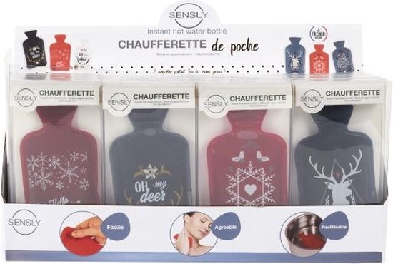 Chauffe-mains Sensly - Réutilisable - 2 Pièces - Rouge - Coeur