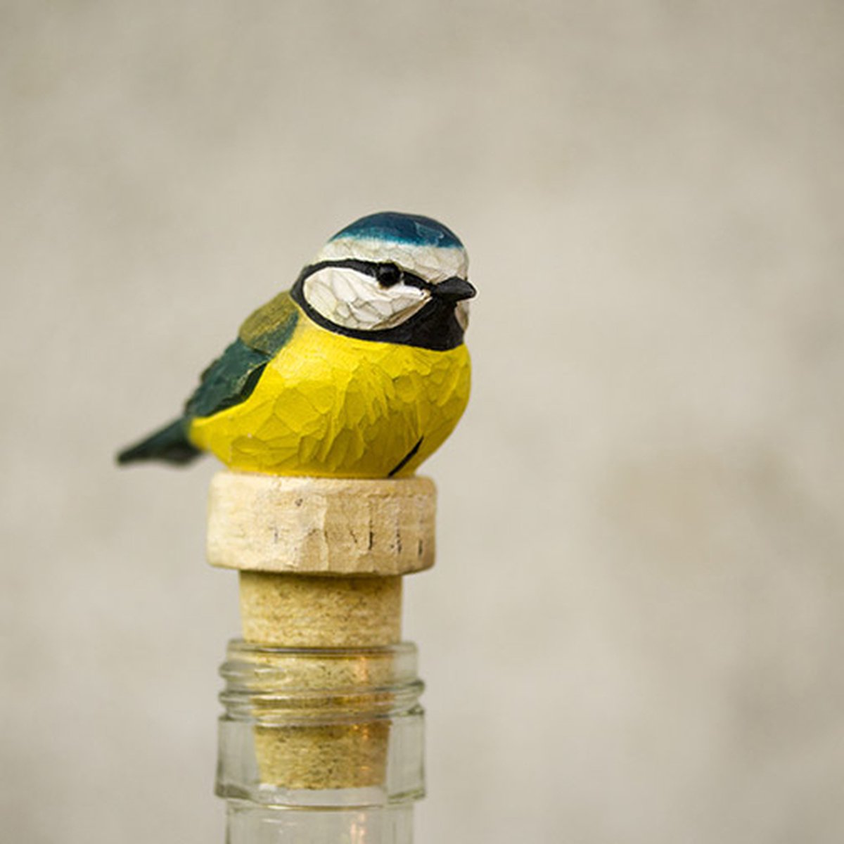 Wildlife Garden - Flessenstop houten Pimpelmees