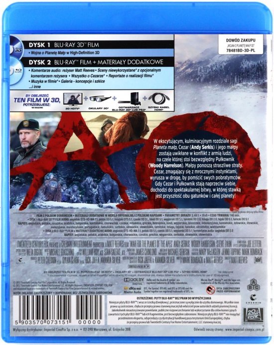 War for the Planet of the Apes [Blu-Ray] Blu-ray - 