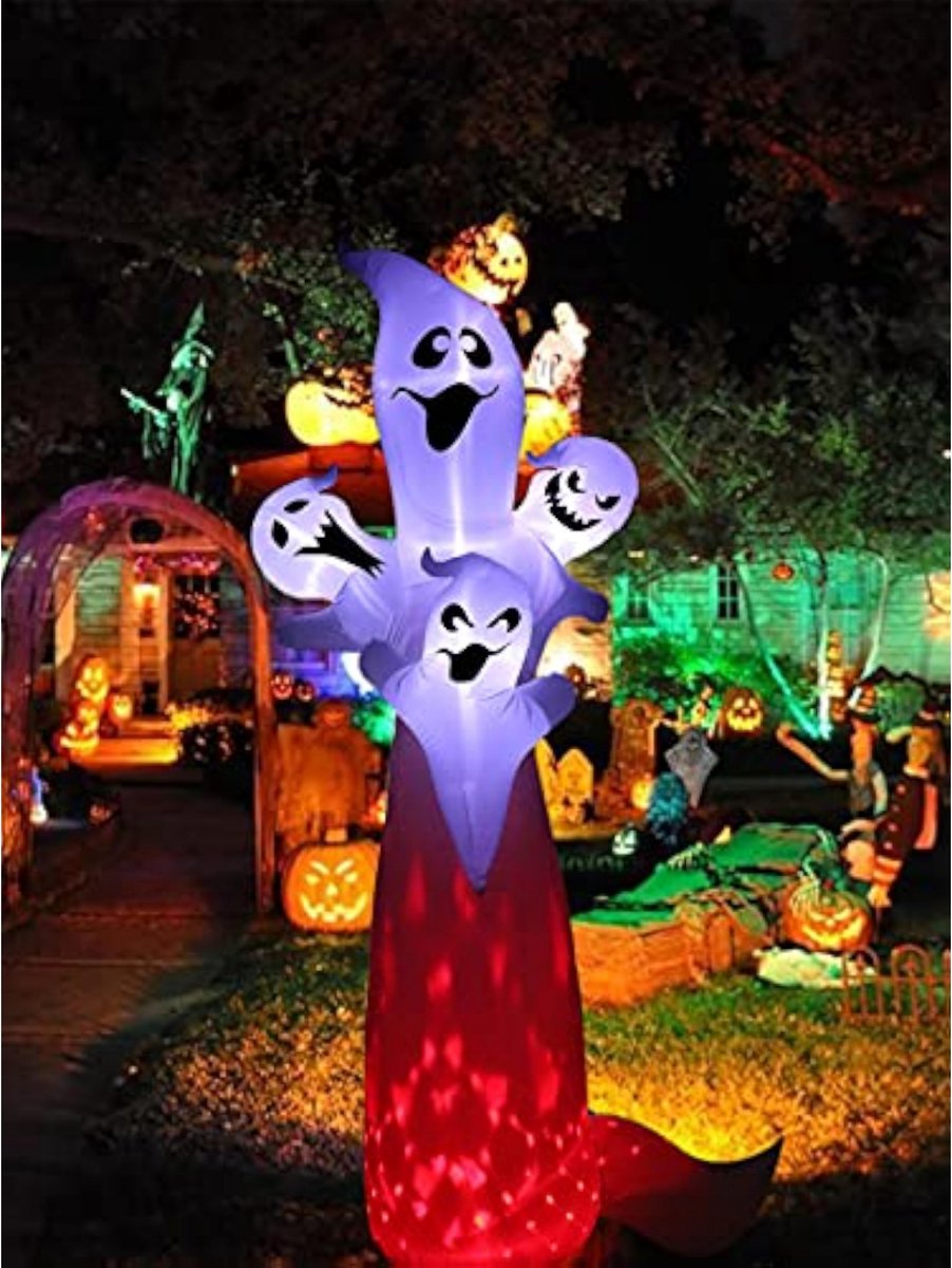 Halloween decoratieve pompoenverpakking van 12 witte 5,5 cm