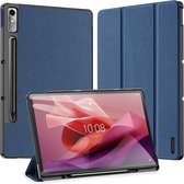 Dux Ducis Tablet Hoes Geschikt voor Lenovo Tab P12 - Dux Ducis Domo Bookcase - Donkerblauw