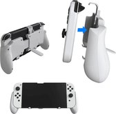 JYS Comfort grip handgreep geschikt voor Nintendo Switch OLED/Switch Lite/Switch console, Wit, 11.5 x 5 x 27cm