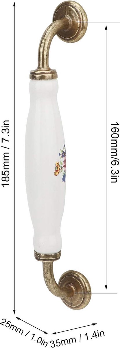 SYZOW 6 stuks gatafstand 160mm kastgrepen meubelgrepen Geborsteld messing keukengrepen handgrepen voor kasten kastdeurgrepen handgrepen voor keukenkasten