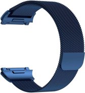 Shop4 - Geschikt voor Fitbit Ionic Bandje - Metaal Blauw